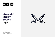 Minimalist Modern Swords Logo, a Branding & Logo Template by Luxury Logos (Thumbnail 1 of 4)