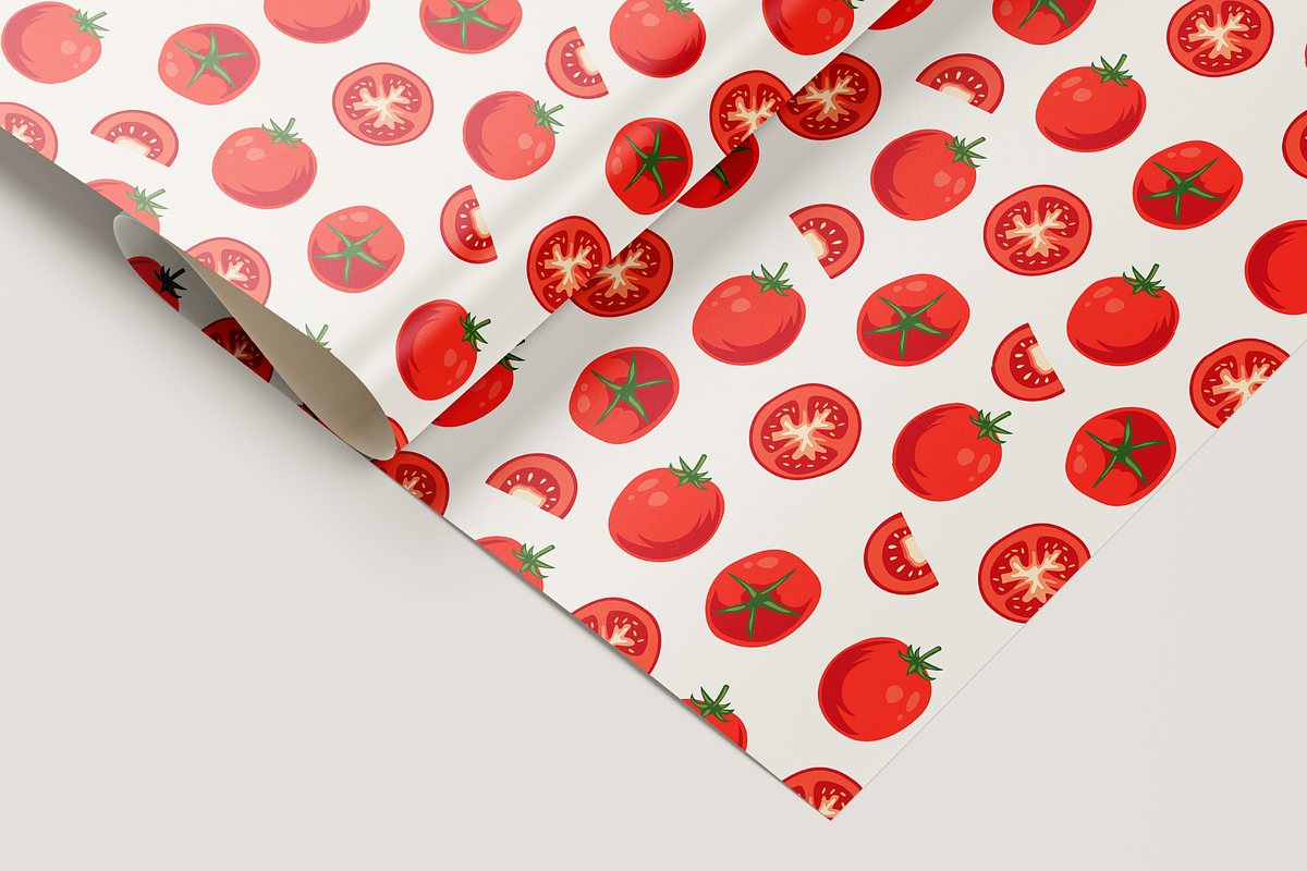 Seamless Tomato Pattern, a Pattern Graphic by EmmaGDesigner (Photo 2 of 6)