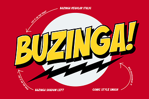 Buzinga! Comic Layered Font