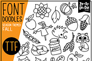 Fall Harvest Doodle Font, a Handwritten Font by Zip-A-Dee-Doo-Dah Designs (Thumbnail 1 of 2)