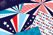 Fourth of July Digital Paper, a Pattern Graphic by Foxy Digital Paper (Thumbnail 2 of 2)