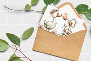 Whimsical Summer Goose Clipart Set, an Illustration by Libby Wishes (Thumbnail 3 of 7)