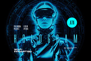 HUD Hologram Photoshop Action, an Action Add-On by pixelbuddha.net (Thumbnail 1 of 9)