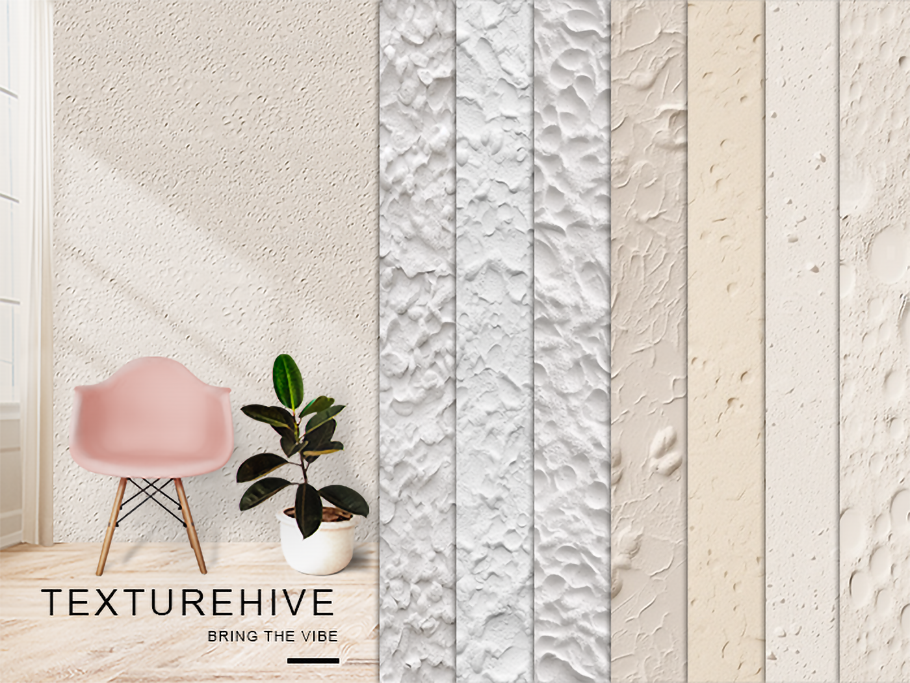 8 Tileable Seamless White Plaster Wall