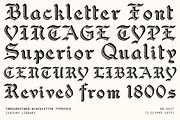 Vintage Crosshatch Blackletter Font, a Blackletter Font by Century Library (Thumbnail 1 of 5)