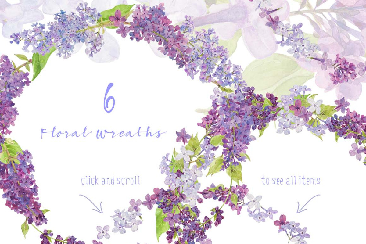 Lovely Lilacs-Design Pack!, an Illustration by watercolorwild.graphics (Photo 4 of 7)