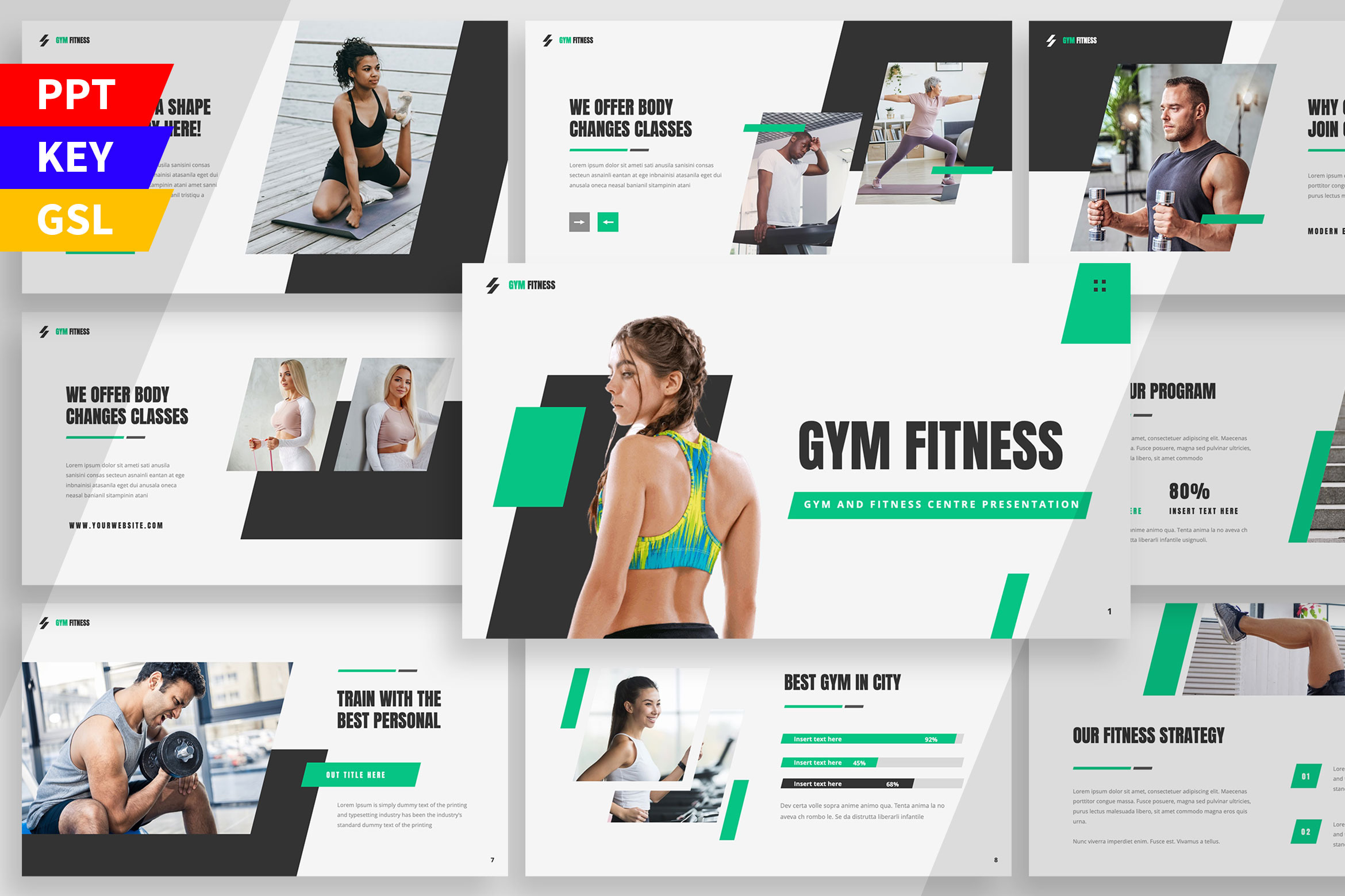 Fitness Gym - Presentation, a Presentation Template by Haidezign