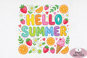Hello Summer Png-Photoroom, an Illustration by Daily.Designs