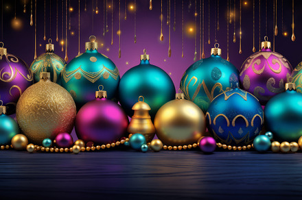 Christmas holidays background with Christmas balls, a Holiday Photo by Natalia Klenova's Shop