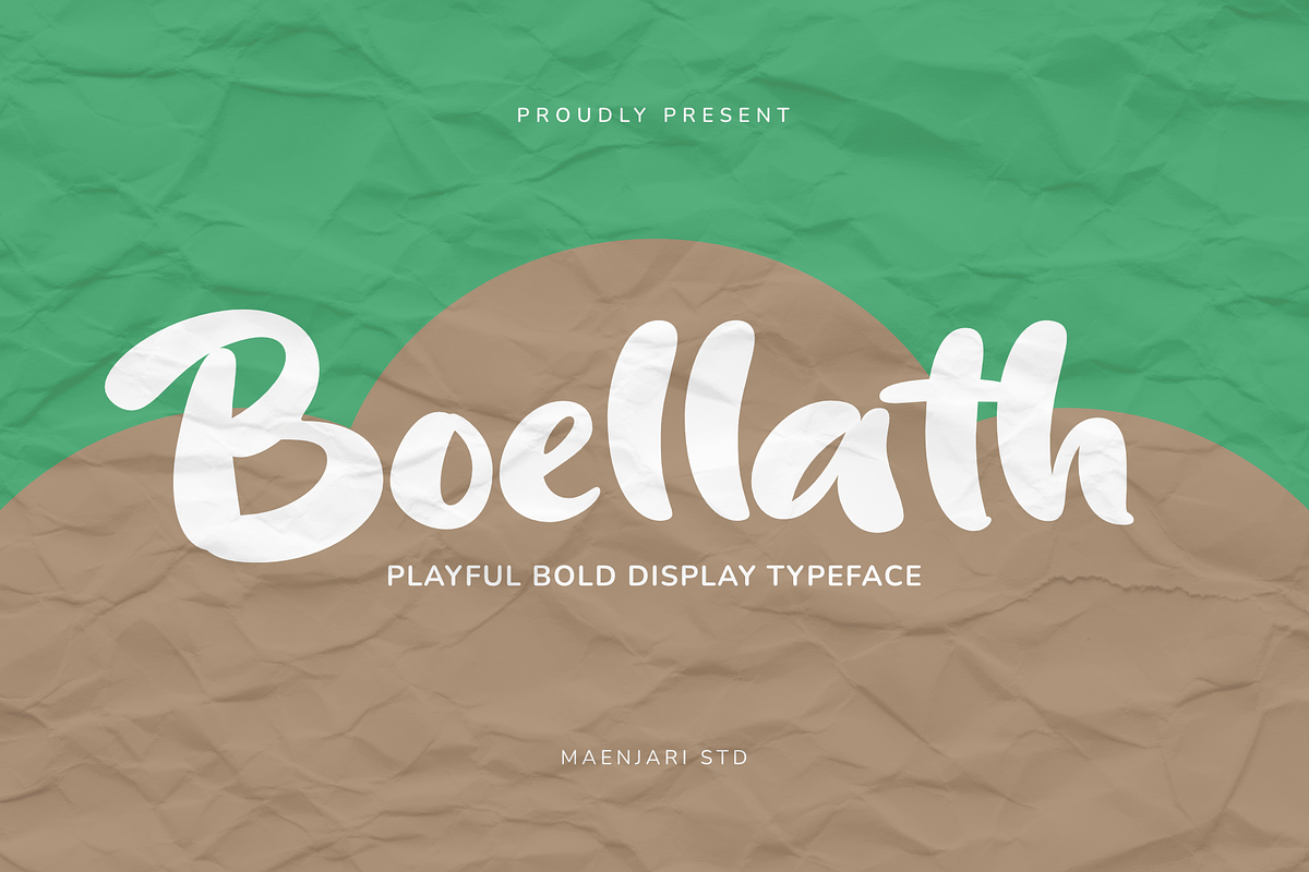 Boellath - Playful Bold Display Font, a Handwritten Font by Maenjari Std (Photo 1 of 10)