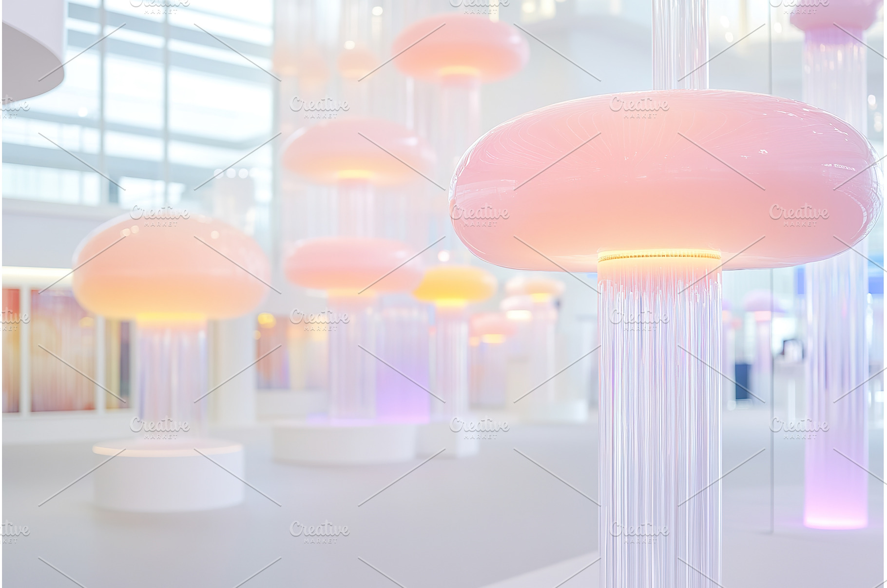 Modern Decorative Mushroom Lamps, an Architecture Photo by Lermont51