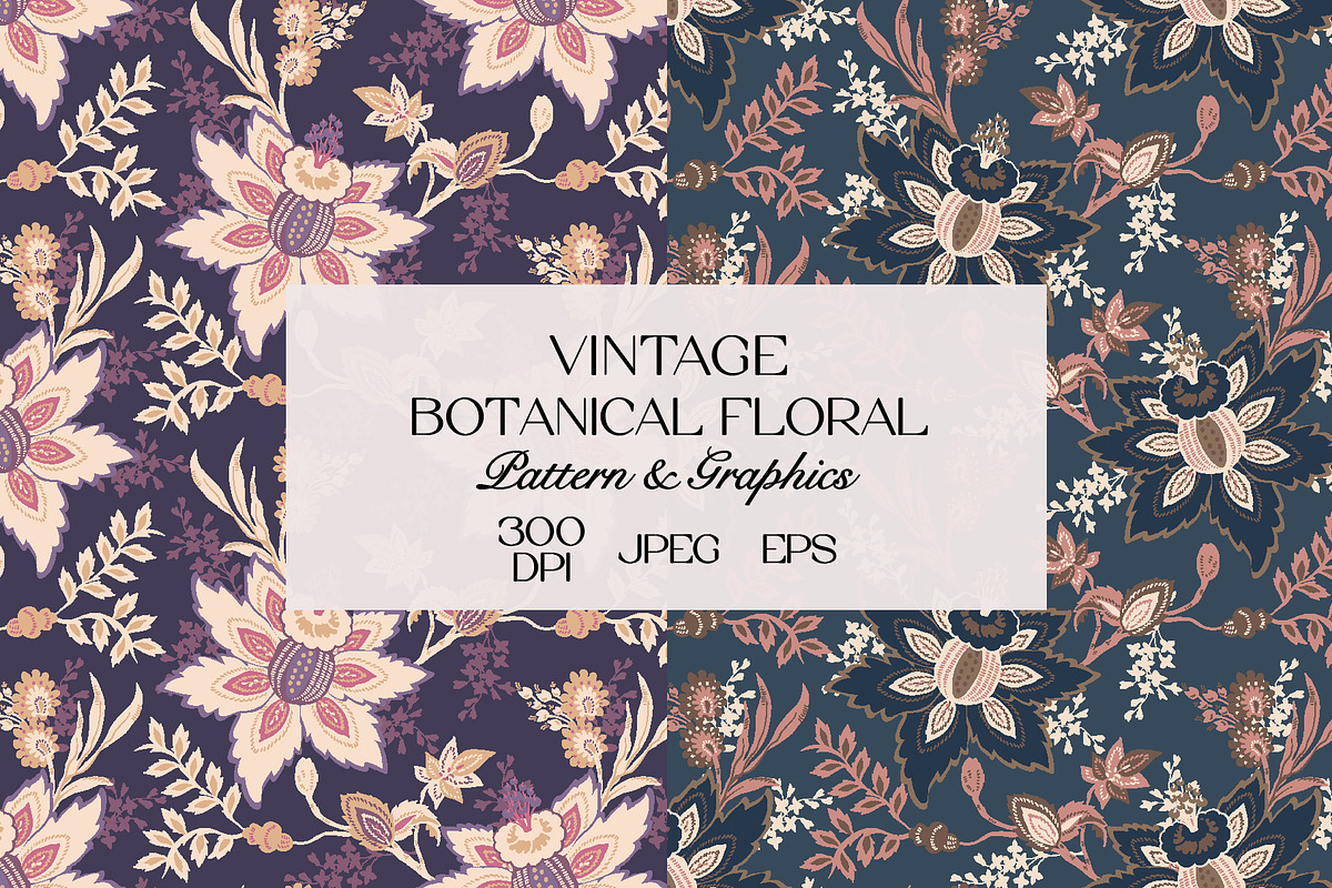 Paisley & Jacobean Floral Pattern, a Pattern Graphic by StudioGlouna (Photo 1 of 10)