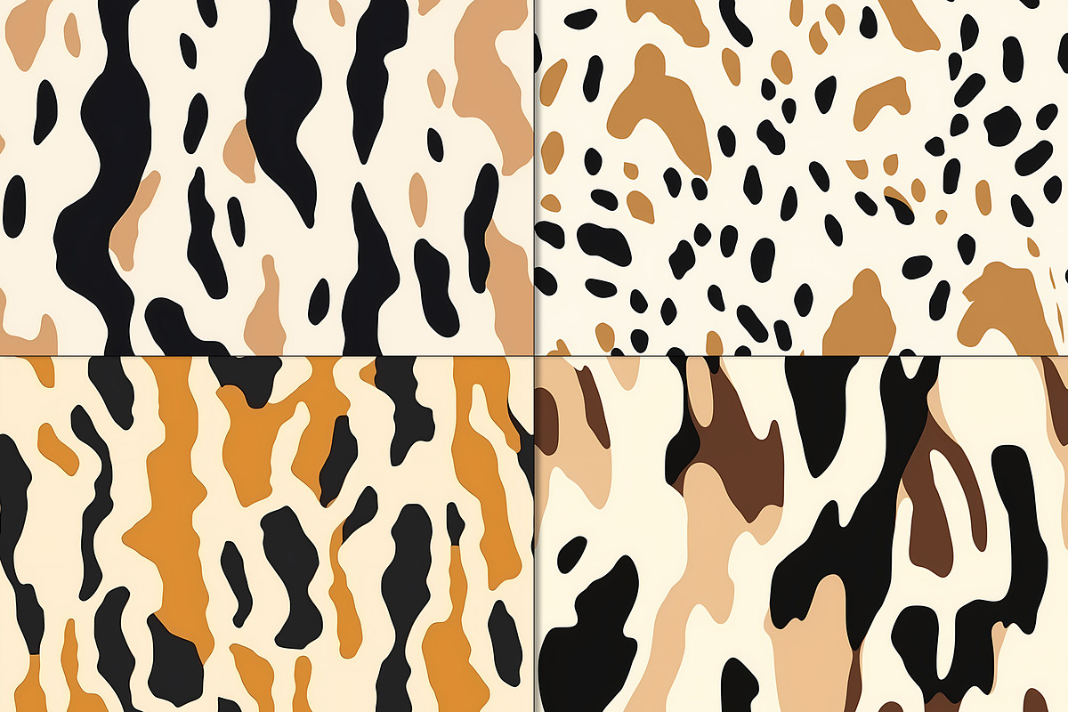 20 Seamless Cowhide Patterns, a Pattern Graphic by Nordic Design