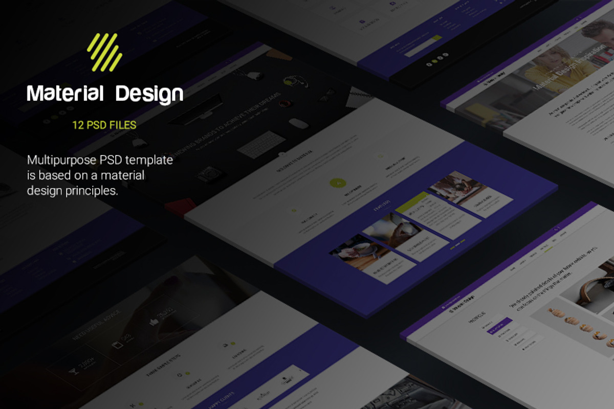 Material Theme, a Websites & App Template by moinkhanuy (Photo 1 of 2)
