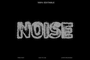 Noise Glitch Text Effect PSD, a Layer Style Add-On by Imamul001