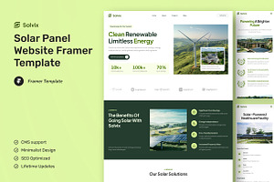 Solvix - Solar Panel Website Framer, a Websites & App Template by peterdraw