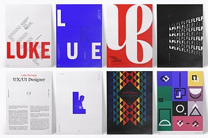 Typographic resume posters - vol. 1