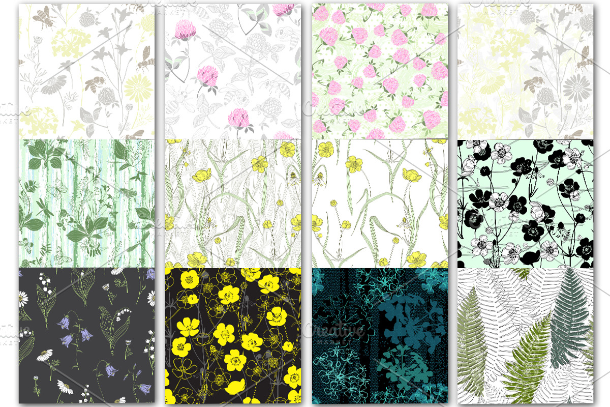 Wildherbs and flowers. Patterns., a Pattern Graphic by maritime_m (Photo 14 of 16)