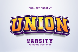 Union Varsity Font, a Slab Serif Font by Authentic Studio