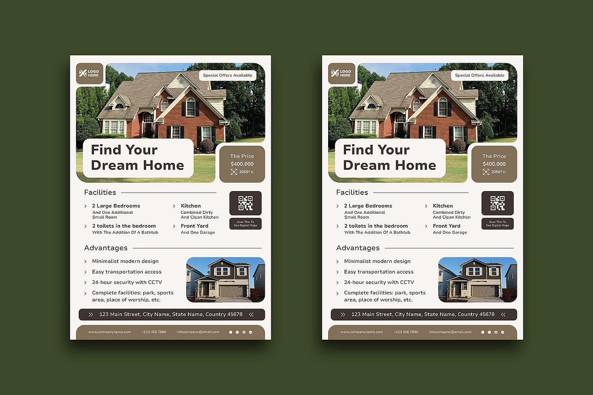 Real Estate Flyer Template, a Flyer Template by Siska Arista (Photo 2 of 2)