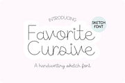 FAVORITE CURSIVE Sketch Font, a Handwritten Font by Blush Font Co. (Thumbnail 1 of 5)