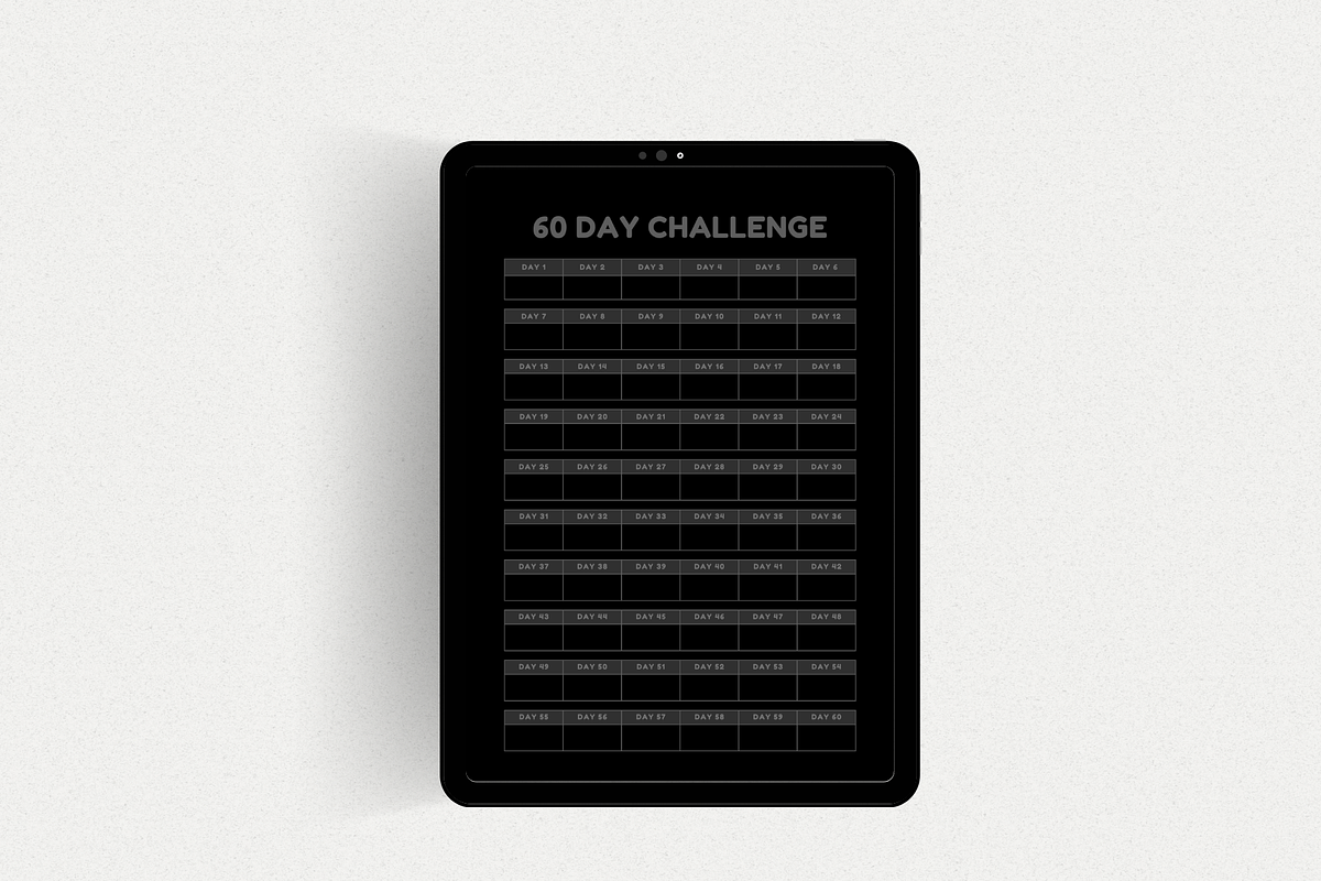 60-Day Challenge Tracker Printable, a Stationery Template by The Chaos Project (Photo 9 of 10)