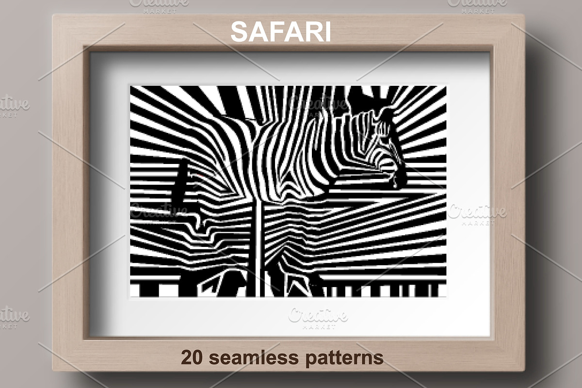 Safari Set. Seamless Animal Prints, a Pattern Graphic by Svetlana Kononova (Photo 4 of 9)