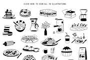 GOODIES: 70 Food & Coffee Pack, a Food Illustration by Veyla (Thumbnail 3 of 12)