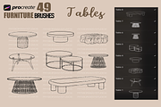 Procreate Furniture stamp brushes, a Brush Add-On by PDknyStudio (Thumbnail 3 of 6)