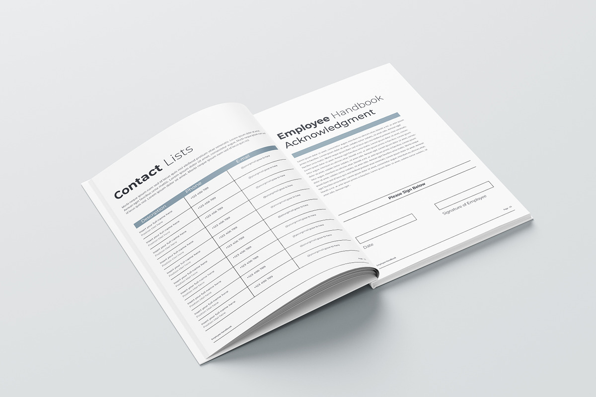 Employee Handbook | Word & Indesign, a Brochure Template by obayes (Photo 20 of 20)