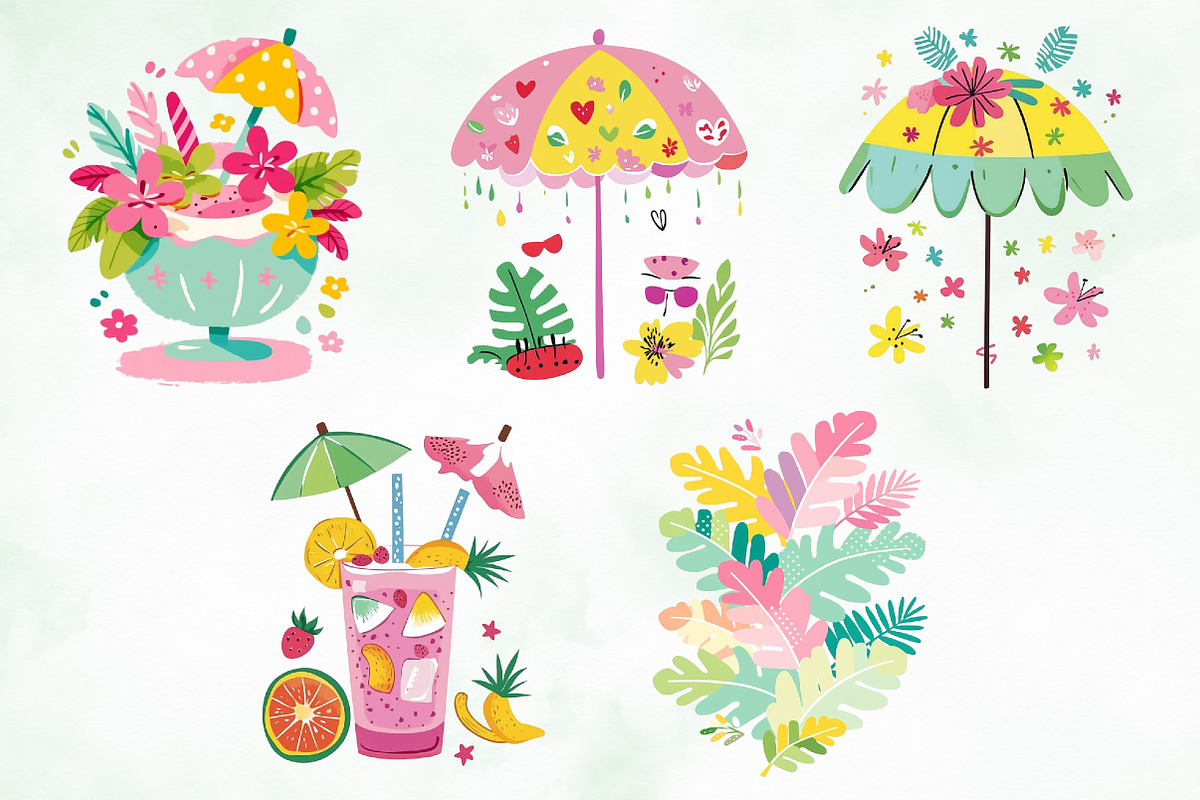 Whimsical Ultimate Tropical Summer, an Object Illustration by Creative Art (Photo 6 of 8)