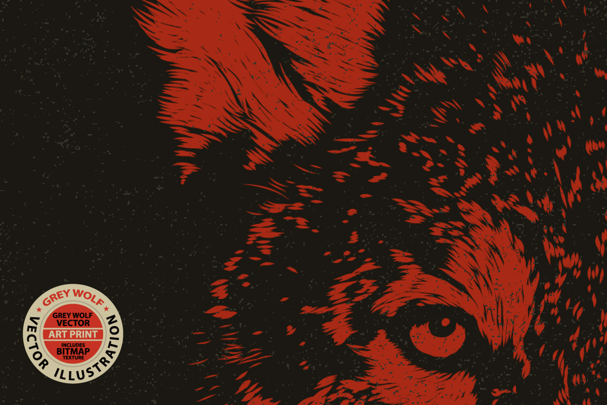 GREY WOLF - Vector illustration, an Animal Illustration by Artistic & Unique (Photo 8 of 12)