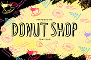 Donut Shop Font Duo, a Sans Serif Font by 3ora (Thumbnail 1 of 8)
