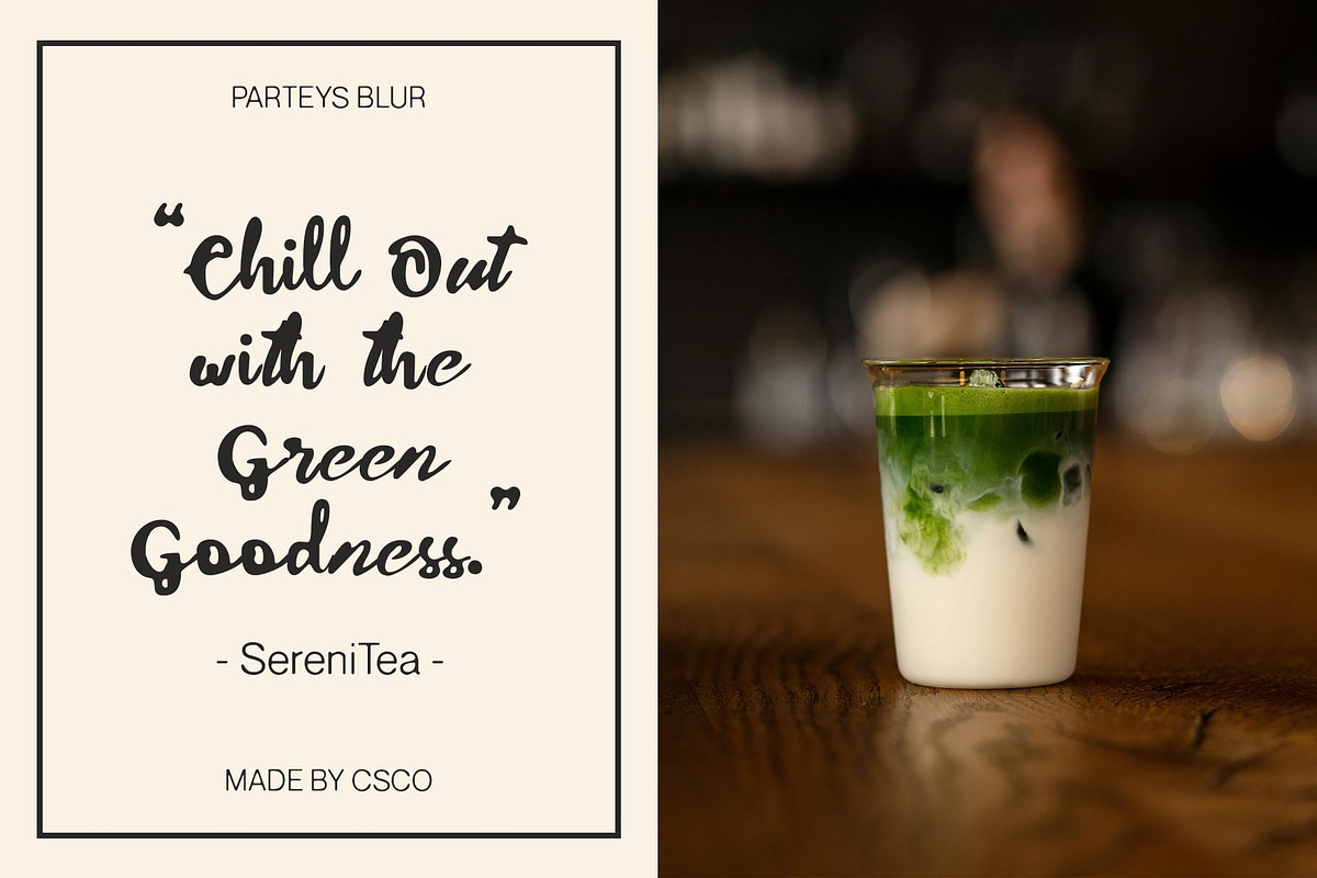 Parteys Blur, a Script Font by Craft Supply Co. (Photo 4 of 8)
