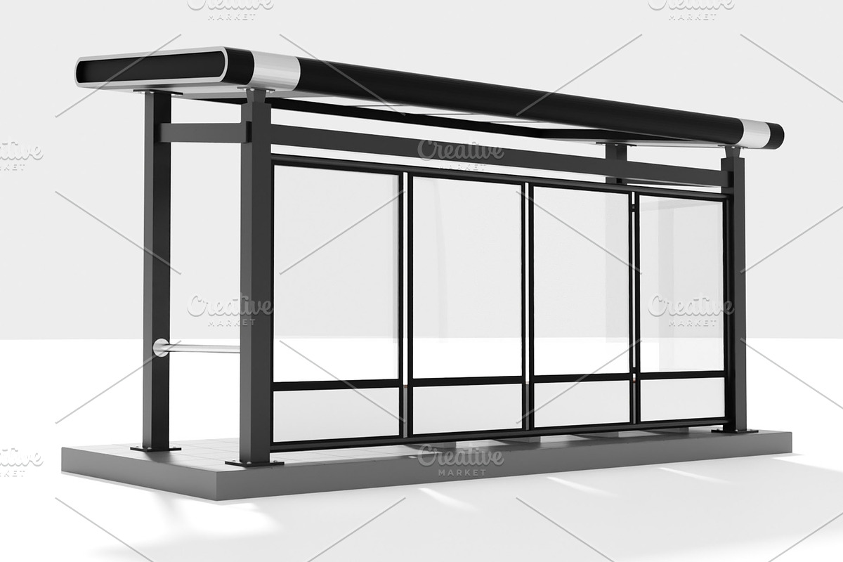 Bus Shelter 3D Model, an Architecture 3D Model by mrfauzi (Photo 6 of 12)