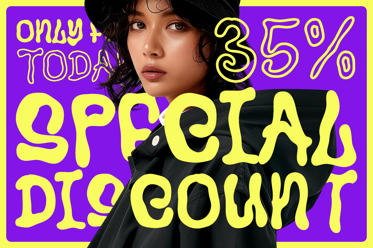 Happytale - Liquid Bubble Font, a Handwritten Font by Unicode Studio (Photo 3 of 14)