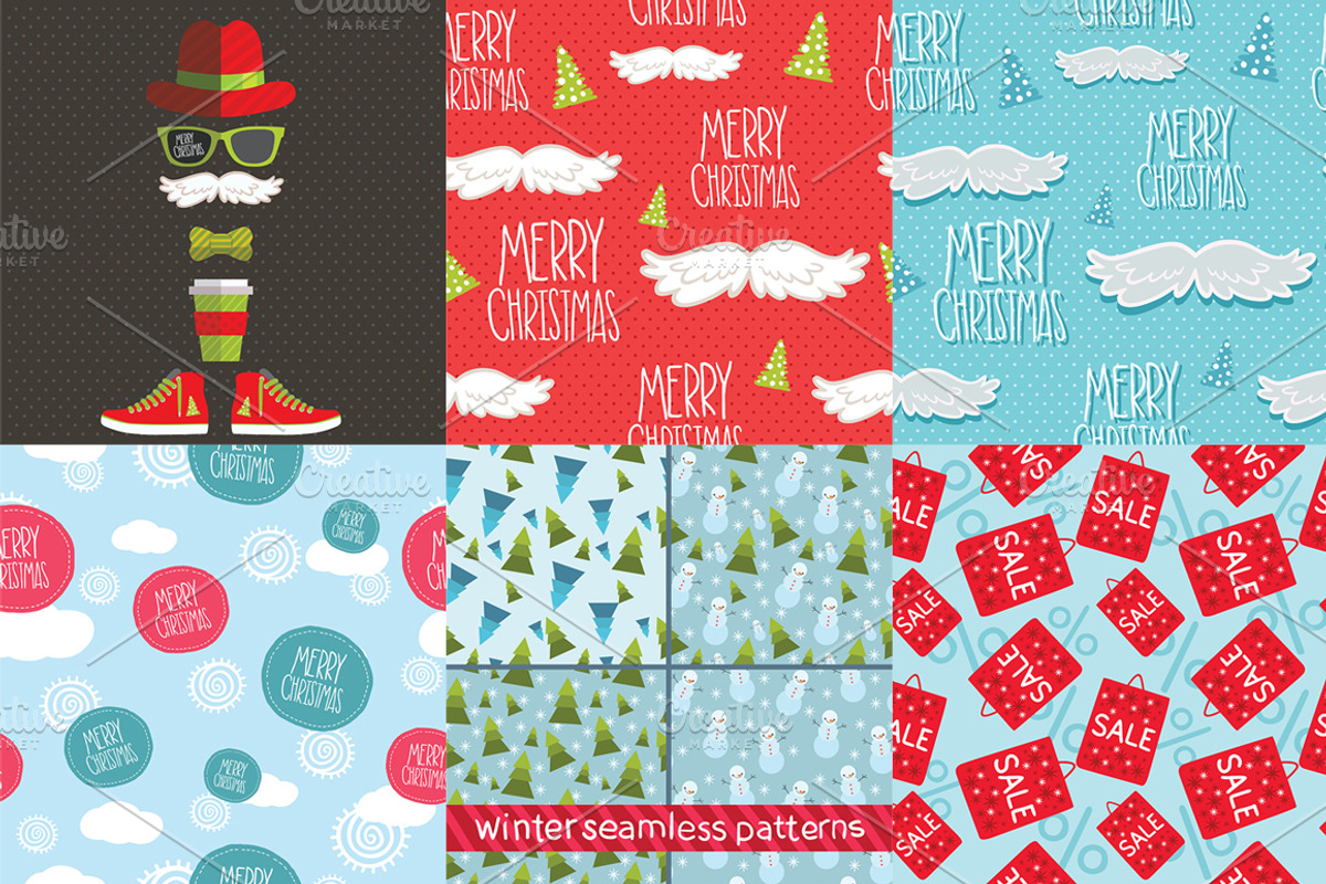 Merry Christmas illustrations, an Illustration by kostolom3ooo (Photo 5 of 5)