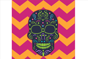 Skull Vector Zig-zag