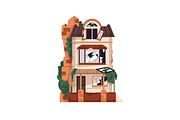 Destroyed city buildings, houses set, an Object Illustration by PaperTrident (Thumbnail 13 of 13)