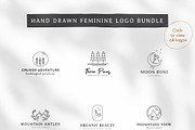 Hand Drawn Feminine Logo Bundle, a Branding & Logo Template by XpertgraphicD (Thumbnail 3 of 8)