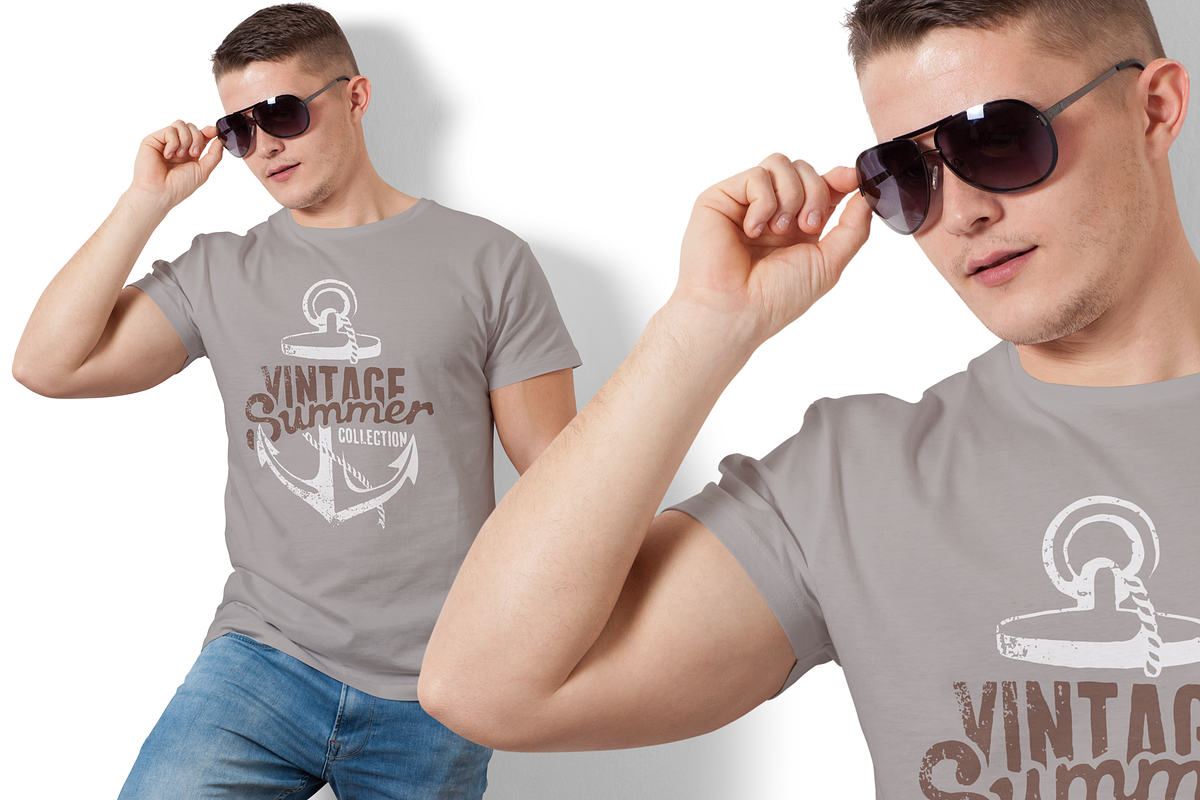 Mens Crew Neck T-shirt Mock-up, a Shirt Mockup by Mint Pixels (Photo 7 of 10)