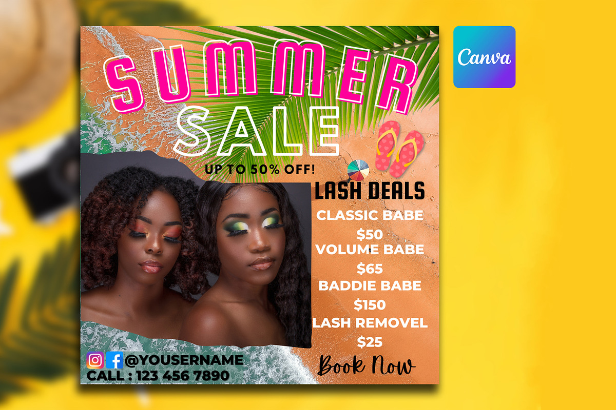 Summer Sale Flyer template, a Flyer Template by iloveTemplate