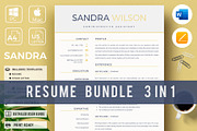 Professional Resume Template Bundle, a Resume Template by HIRED Design Studio (Thumbnail 2 of 13)