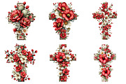 Floral Easter Cross Clipart, a Graphic by CitraGraphics (Thumbnail 5 of 5)