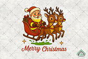 Merry Christmas Reindeer PNG, an Illustration by Craft Nest (Thumbnail 1 of 6)