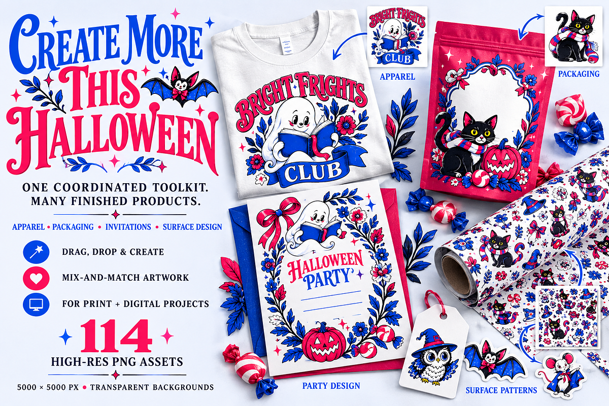 Bright Frights Halloween PNG Bundle, an Object Graphic by Designertale (Photo 2 of 10)