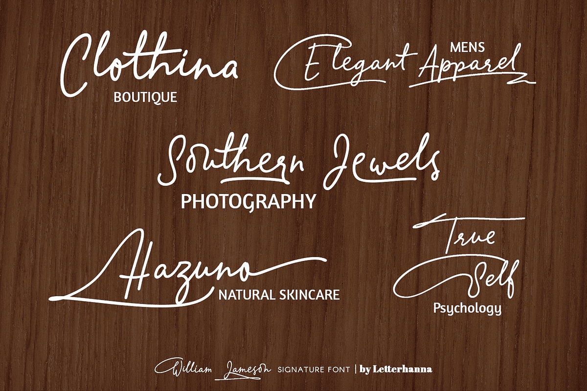 William Jameson Font, a Handwritten Font by Letterhanna Studio (Photo 9 of 15)