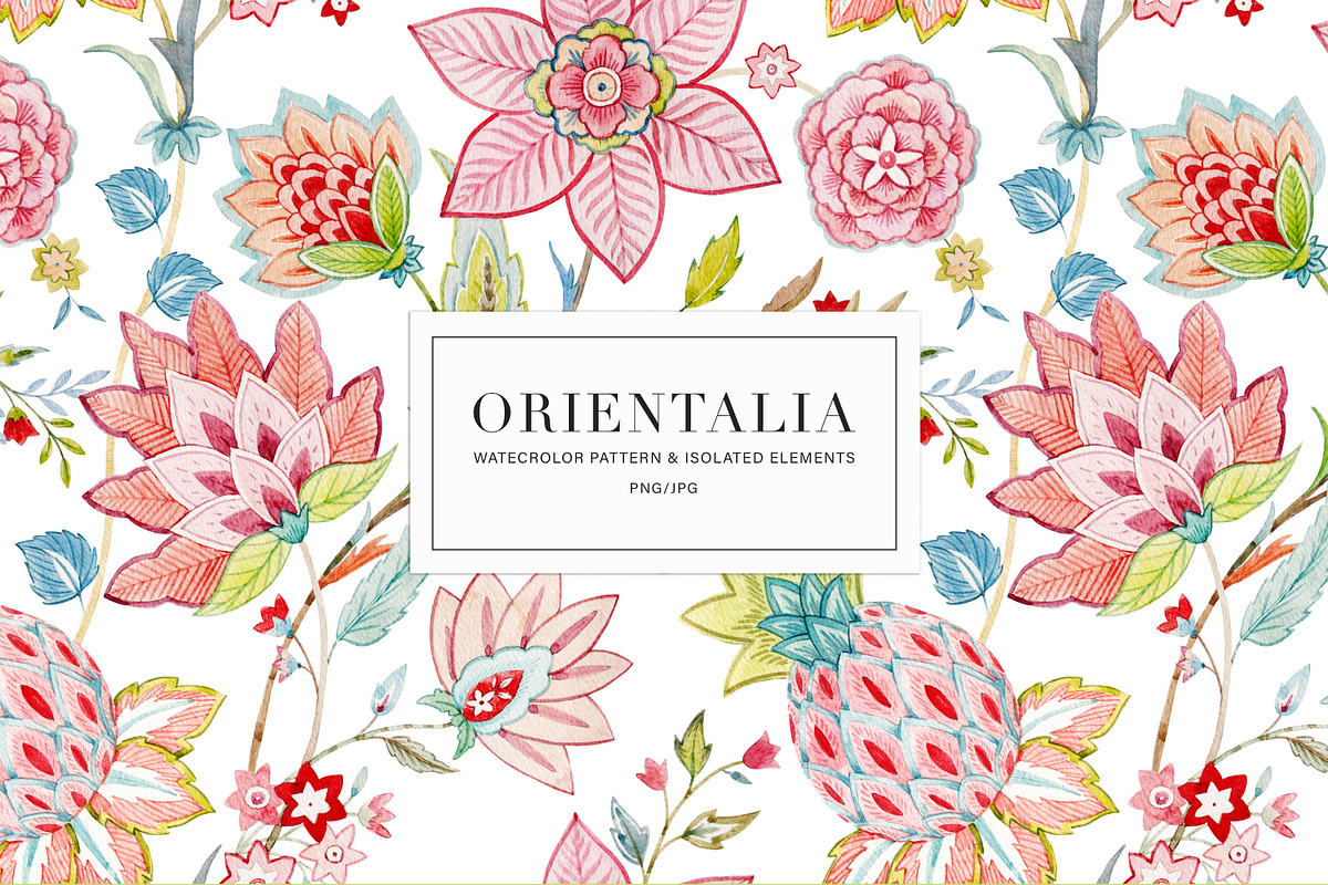 Paisley Watercolor Pattern, an Object Graphic by Lembrik's Artworks (Photo 2 of 6)