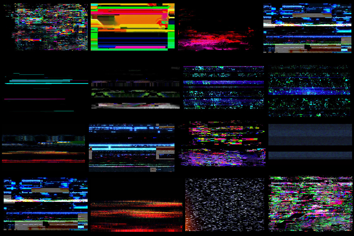 300 Glitch Overlays JPG, a Texture Graphic by Chipshpow Graphics (Photo 6 of 6)