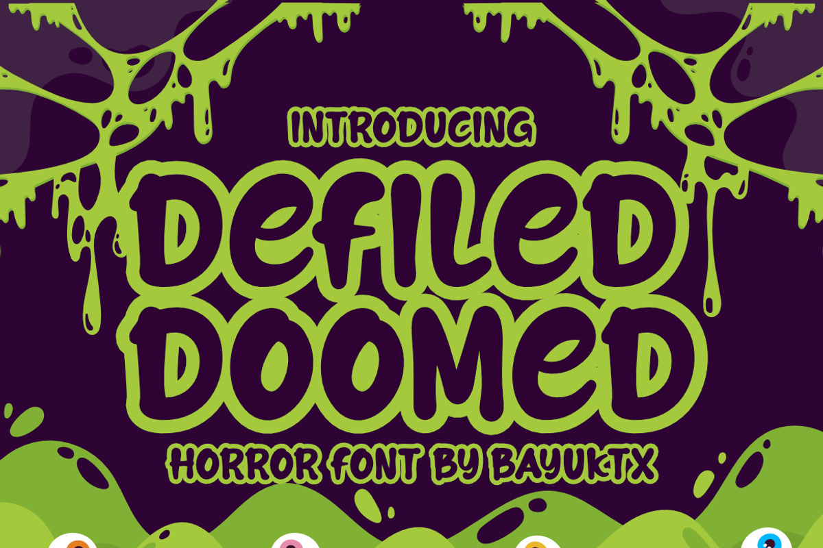 Defiled Doomed - Horror Font, a Handwritten Font by Bayuktx (Photo 1 of 8)